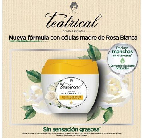 Crema Facial Teatrical Aclaradora X 100 Gr