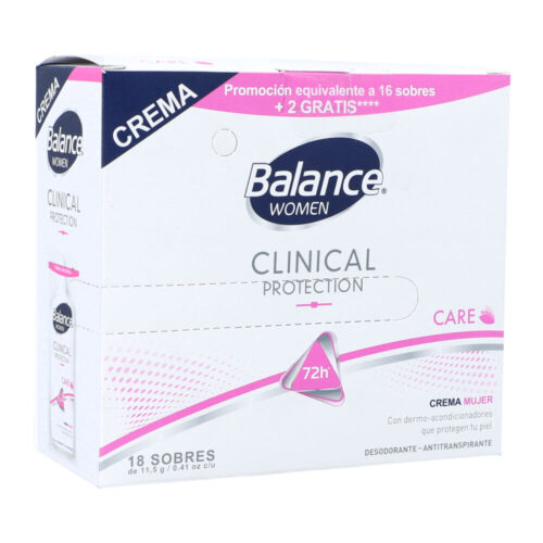 Desodorante Balance Clinical Care en Caja X 18 Sobres