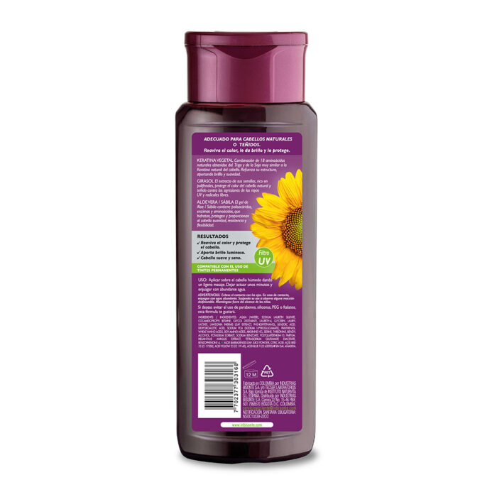 Shampoo Coloursafe Naturaleza Y Vida Borgoña X 300 ML