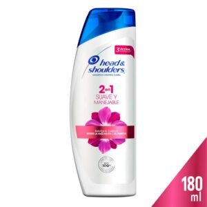 Shampoo Head & Shoulders Suave y Manejable 2 En 1 X 180 ML