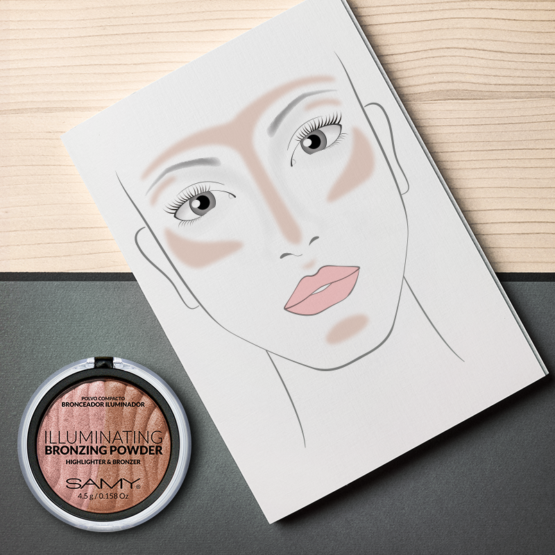 Polvo Samy Bronceador Duo Iluminatig Bronzing Powder
