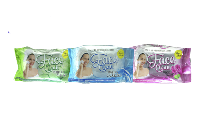 Toallas Desmaquilladoras Face Clean Rosas y Aloe Vera X 30 Unds