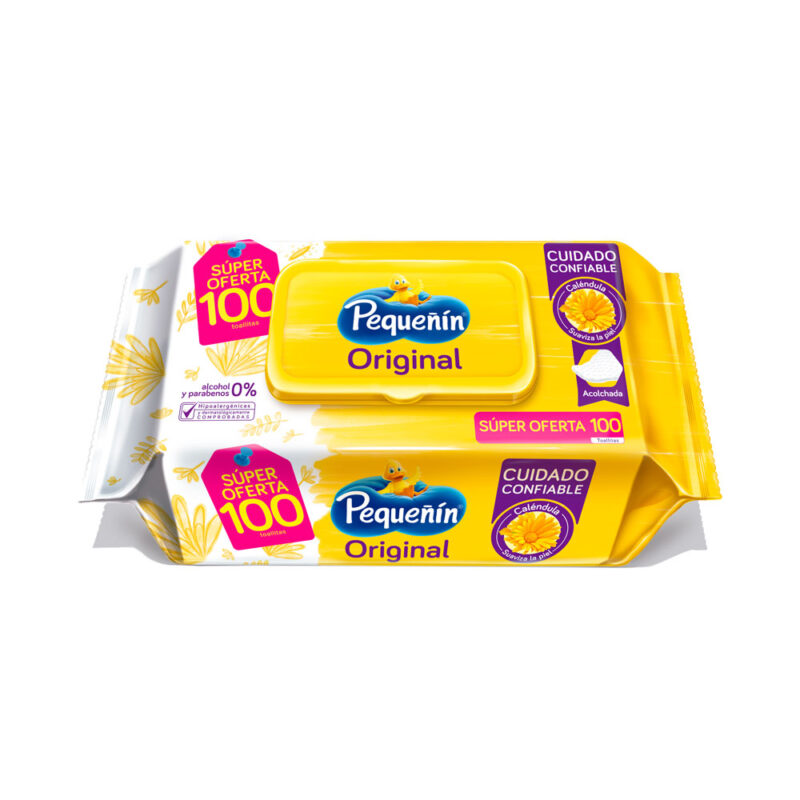 Pañitos Humedos Pequeñín Con Karité X 100 Unds